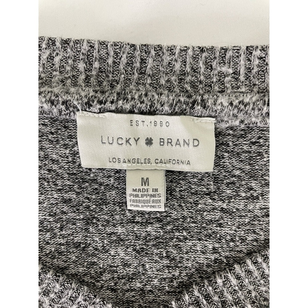 Lucky Brand Top Womens Medium M Gray Stretch Pullover - Picture 4 of 7